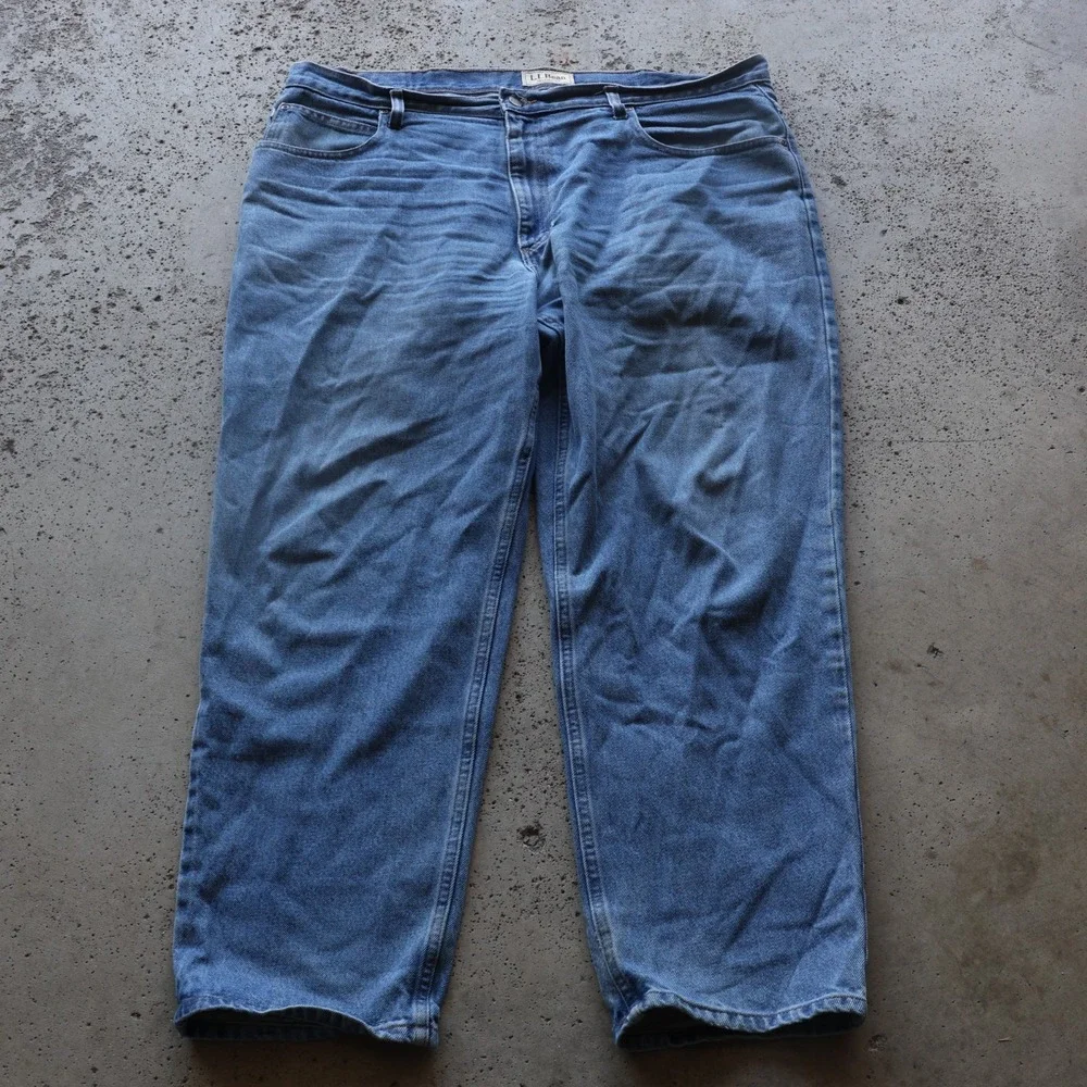 Vintage L.L. Bean Relaxed Fit Jeans Mens 40x30 Blue Denim Straight Leg